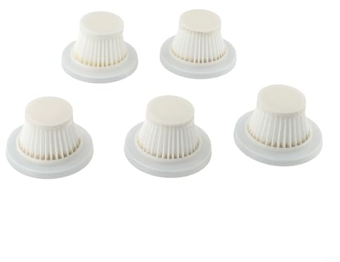 Microfiltro de repuesto para aspiradora inalámbrica portátil para coche que garantiza un rendimiento continuo en tareas de limpieza de vehículos (5 piezas)