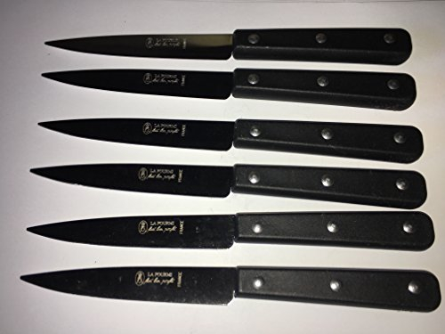 La Fourmi Lot de 6 Couteaux Manche ABS Noir
