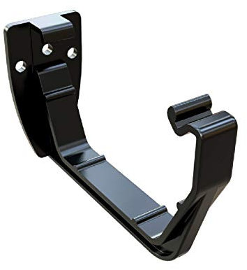 4 x Black Square Fascia Gutter Brackets, Freeflow 114mm Rain Water Systems