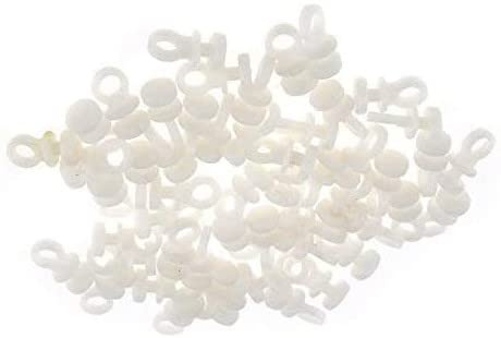 50 Pcs Curtain Track Rail Gliders Runner Wheel White Plastic Hooks Rollers Fit for 9mm Wide Curtain Track Rail 9mm Bottom Diameter, Fit for Auto SUV MPV car etc.