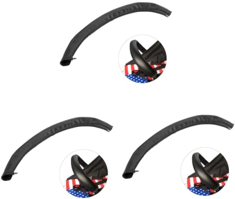 SAFIGLE 3stücke Kinderwagen Armlehnenbezug Aus Abnehmbar Für Optimale Handhabung Schwarz Geeignet Für Verschiedene Kinderwagenmodelle Wasserabweisend Und Schweißabsorbierend