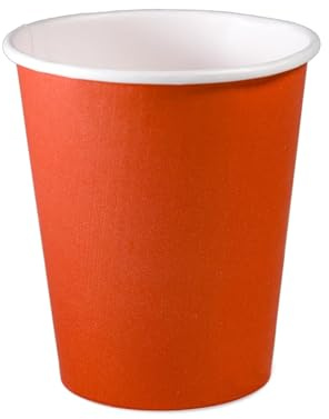 Nupik - Caja 240 Unidades - Vasos Desechables de Cartón Reciclables Rojo 270 ml (9oz) - Para Café, Degustaciones y Bebidas Frías o Calientes - Apto para Cumpleaños, Oficina, Hostelería