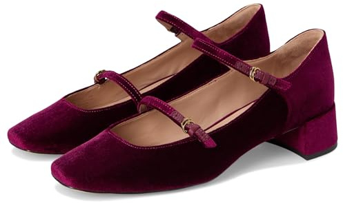 Cole Haan Women's Paxton Maryjane Pump, Wine Velvet, 8.5-B US