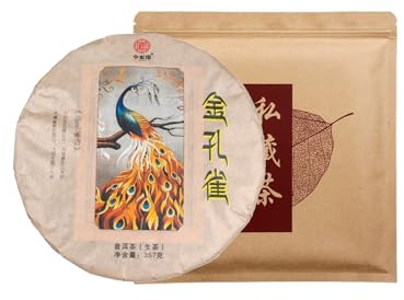 Thé Traditionnel Chinois Pu'er Thé Cru Jin KongQue 357g Yiwu Gâteau Au Thé Cru Gâteau Du Yunnan Thé