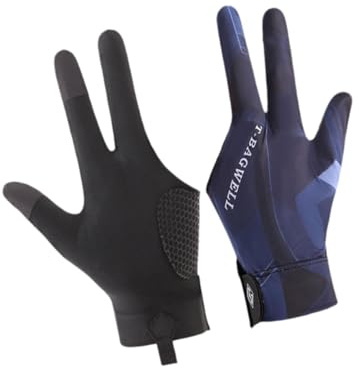 rockible 3-Finger Pool Handschuhe rutschfeste, 3 Finger Snooker Gloves Wear-Resistant, Billiard Pool Cue Gloves Non Slip, Offene DREI Finger Pool Handschuhe Leicht für Männer und Frauen