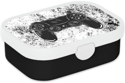 Mepal Brotdose für Kinder - Bento Lunchbox - Rennwagen - Jausenbox mit Bento-Fach & Gabel - Meal Prep Box Clip-Verschluss - BPA-frei & Spülmaschinenfest - 750 ml - Controller
