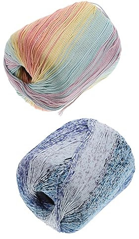 CIMAXIC 2pcs Lily Sugar Cotton Yarn Dk Hand-Knitted Blanket Yarn for Scarf Knitting Handmade