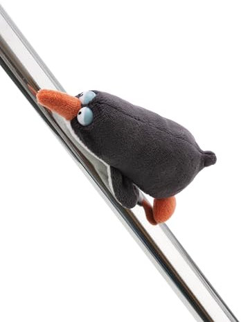 NICI MagNICI Pinguin Jorge Thunder 12cm - grau - Kuscheltier mit Magnet – Plüschtier haftet auf Metalloberflächen, Magnettafeln und Taschenhänkel als Reisebegleiter – tolle Geschenkidee | 62406
