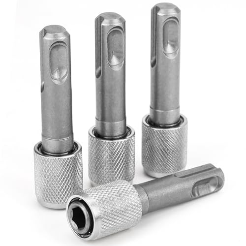 Adattatore SDS Plus 6,35mm (1/4'') Mandrino Trapano in Acciaio Adattatore da Esagonale a Mandrino Universali Compatibile con Martelli Perforatori e Demolitori