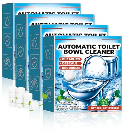 Ruonfash 48 Stück Wc Spülkasten Tabs, Wc Reiniger Tabs für Hartnäckigen Kalk und Urinkalk