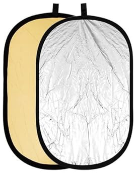 Runder Fotografie-Lichtreflektor, 2-in-1-Mehrscheibenreflektor mit Tasche, Mehrfarbig, Verschiedene Größen(80x120cm Gold Silver)