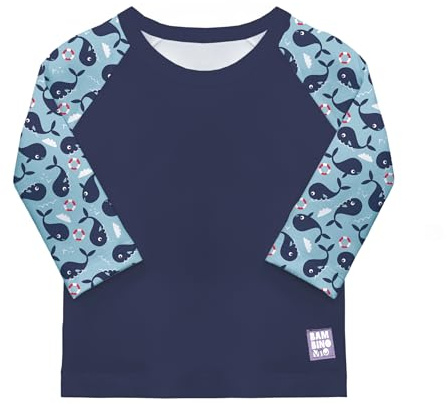 Bambino Mio, UPF 40+ Sun Protection Long Sleeve Swim Guard Rash Top for Baby and Toddler, Boys and Girls