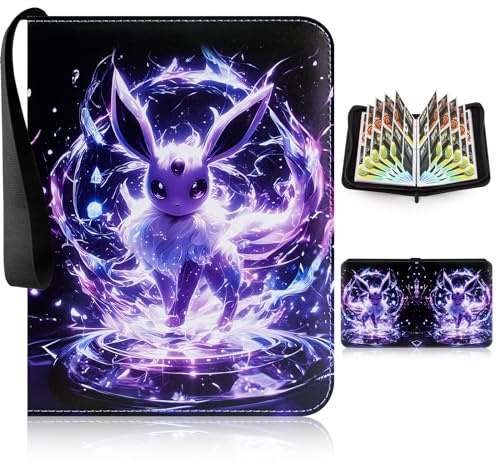 Classeur Carte avec Fermeture éclair, Classeur album 400 Cartes | Classeur Carte avec Poignée Portable, Imperméable Album Carte, 50 pages, 400 Cartes