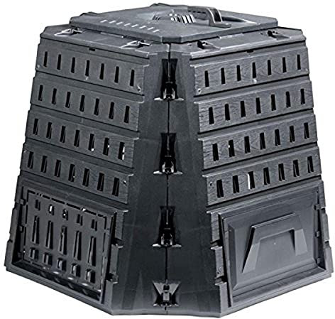 Prosperplast Planta de compostaje biocompo 500l., Dimensiones (mm) 1018x1018x844, Color Negro