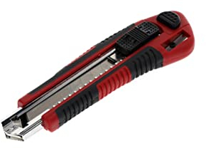 GEDORE Red Taglierino con 5 Lame di Ricambio, Taglierino 18 mm, Spezzatura Facilitata della Lama, Metallo, Uso con Una Mano, Lungo 175 mm, R93200018