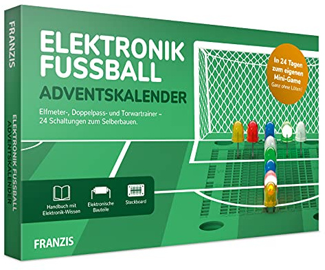 FRANZIS 67333 - Elektronik Fussball Adventskalender, Komplettset ohne Löten