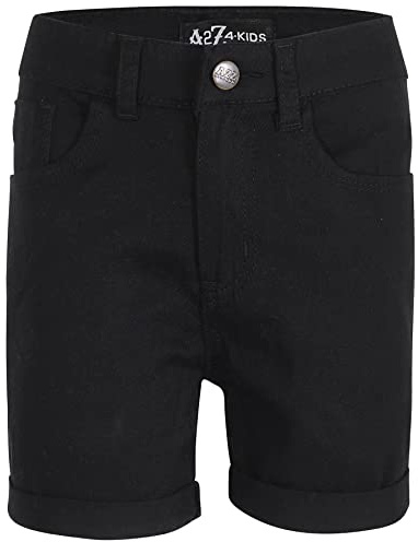 A2Z 4 Kids Pojkar Kontrastpanelshorts Activewear Perfekt för vardagskläder - Girls Cotton Shorts Jet Black 13