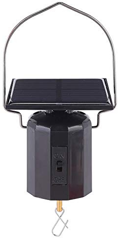 Motore di rotazione sospeso, ornamento del vento del motore della girandola ad energia solare con gancio per ingresso del prato del giardino del patio della girandola del vento