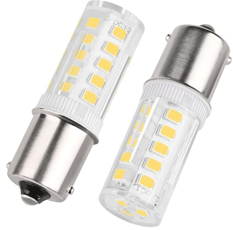 HRYSPN 12V 24V Glühbirne 5 Watt, Weiß Licht, Singlekontakt Mit Schutzhülle für Outdoor Landschaft Beleuchtung, etc (2 Stück)