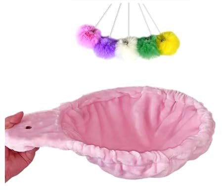 SHENGOCASE 13 Pink Nest Basket Lounger Hammock Bed Replacement for Cat Tree Tower, 5-Pack Hanging Toys, Cat Tree Accessories Hammock Attachment (Medium 1pc, Pink)