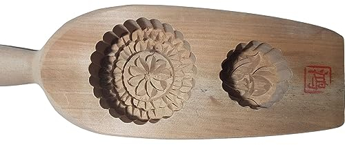 Niclaw Gourmet Moule à gâteau de lune traditionnel en bois multi-couches adapté pour le gâteau de lune de Shanghai, le gâteau de lune en peau de neige ou tout festival de la mi-automne de style