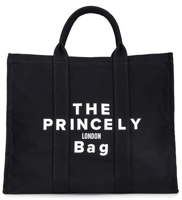 Princely London Shopper The PL Bag - Tragetasche/Shopper - Formstabile Oberfläche aus geflochtenem Canvas/Baumwolle