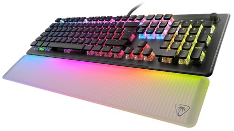 Turtle Beach Vulcan II Max – Optisch-mechanische PC-Tastatur, anpassbare RGB-Beleuchtung, Handballenauflage, lineare Titan II-Schalter, Aluminiumplatte – Schwarz