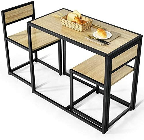 Generisk 66477HW-NA-barbord barbord set, natur, 90 x 47 x 76 cm
