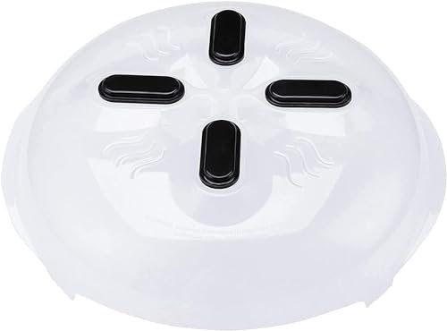 Mr. Gadget's Solutions, copertura magnetica per microonde – senza BPA, trasparente, con prese di ventilazione, per uso alimentare, lavabile in lavastoviglie, resistente al calore, coperchio nero per