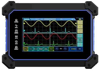 Osciloscopio digital, Osciloscopio Digital con pantalla táctil TO1112D, 2 canales, 110Mhz, Osciloscopio portátil + fuente de señal + multímetro para la industria de mantenimiento y educación(TO1112D)