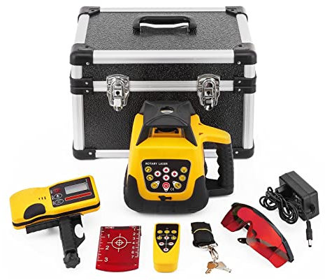 Self-Leveling Rotary Laser Level Red Beam - Vertical Horizontal Cross Line Automatic Laser Level