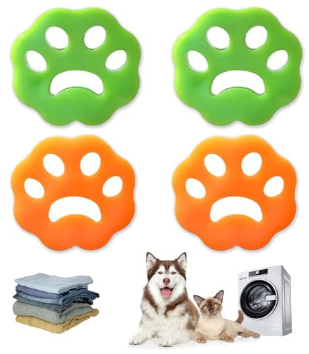 Xsybegdlk 4 Stücke Tierhaarentferner Waschmaschine, Waschmaschine Flusenball, Hundehaare Waschmaschine für Hundehaar Katzenfell und alle Haustiere