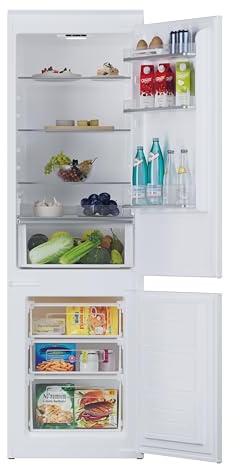Candy Fresco Integrated 70/30 Fridge Freezer, 250L, White, E Class | Built-in 2 Door Refrigerator, Static Technology, Reversible Door, 177x54x54.5cm, CBBML18EK