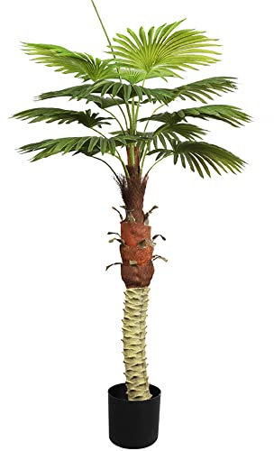 erkebspm Palmier Artificiel 4,6/6 Pieds Fausse Plante en Pot Faux Palmier Tropical pour la décoration de la Maison ou du Bureau Utilisation intérieure ou extérieure résistant aux UV 180 cm