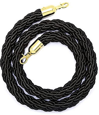 GPDNBIEU, Lot de 2 clôtures de sécurité en corde tressée/torsadée, corde de suspension for garde-corps de ligne de file d'attente de contrôle des foules, ligne d'avertissement for restaurants et aérop