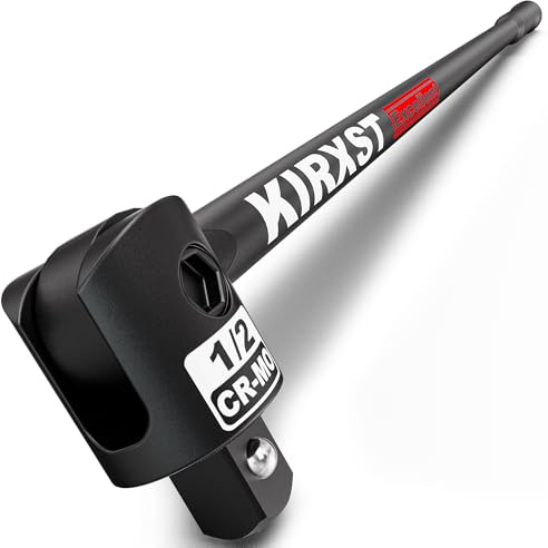 KIRXST Mango Articulado, Barra Rompedora 1/2, Llave Articulada 600mm, Llave Rompedora con Cabeza Flexibl