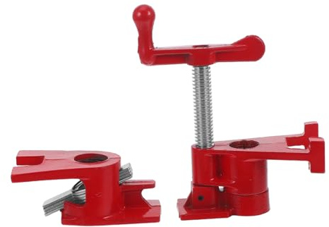 Angoily Abrazaderas de Tubo Carpintería Juego Práctico de Sargentos para Trabajos Madera Apriete Rápido con Protección de Goma Antirrayaduras Herramienta Ligera y Portátil para Bricolaje y