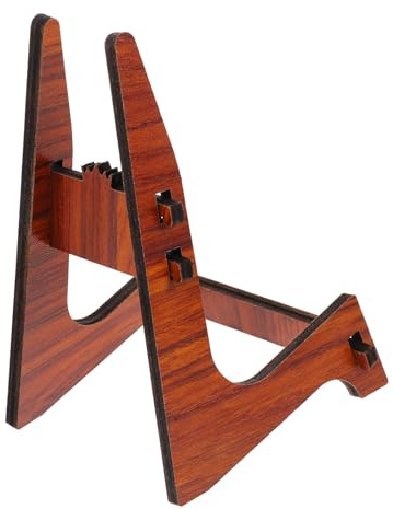 TOYZFRIENDY Soporte Portátil para Ukulele de Madera Resistente Soporte Vertical Plegable para Exhibición de Instrumentos Musicales como Violín y Mandolina Color Aleatorio