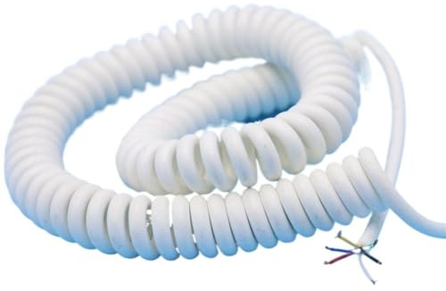 Fil électrique, câble spiralé télescopique, Câble télescopique spiralé à 6 conducteurs 24 AWG 0,2 mm² blanc extensible 3 mètres 9 14 15(Stretch 7 Meter)
