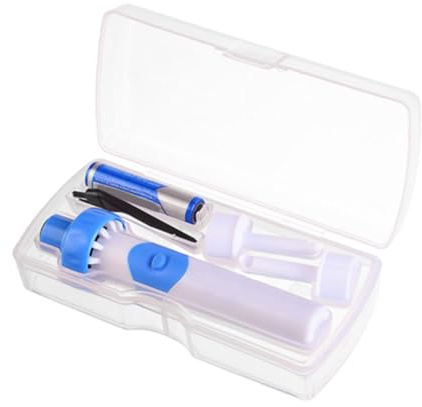 BAZEITFLOW Pulitore Elettrico per Cerume Testina in Silicone Riutilizzabile Kit di Strumenti per la Pulizia delle Orecchie Sicuro per e Adulti Dispositivo di Rimozione Automatica del