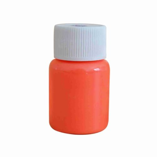 Vroomoto 20 G di Vernice Luminosa Acrilica Colorata Fluorescente Che Si Illumina Al Buio, Strumento di Pittura Artigianale Fai-da-te (Rosso arancio)