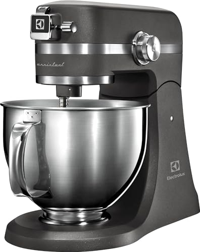 Electrolux Asistente de cocina modelo EKM5540, aparato de cocina con gancho amasador, protección contra salpicaduras, batidor de globos, tapa de fermentación, 1200 W, dos cuencos grandes de 2,9 litros