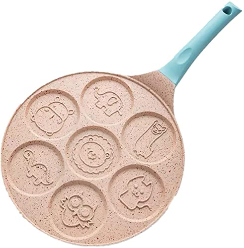 Pancake Pan Non Stick Pancake Pan Mold, Round Waffle Maker With 7 Animal Designs, Mini Pancake Pan Griddle Nonstick Surface & Comfortable Handle, Professional Kitchenware For Your Home