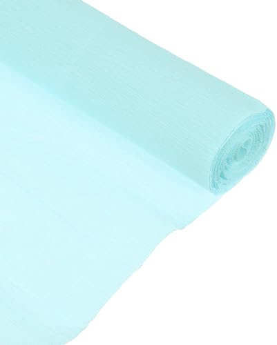 QUARKZMAN Krepppapierrolle, 2,4 m lang und 25,4 cm breit, für Hochzeitszeremonien, verschiedene große Festivals, Dekoration, Himmelblau