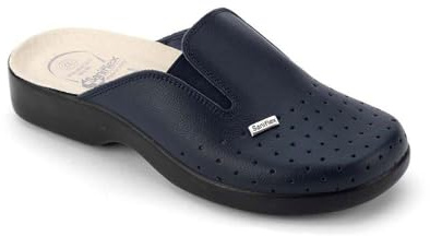Saniflex 2921-10 Médico Certificado Zuecos Mules Zapatillas Zapatos de Cuero, Hombre
