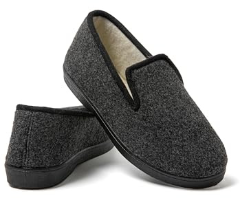 JOMIX Chaussures Homme Classiques Mocassins Fourrés Confortables (Noir, 42)