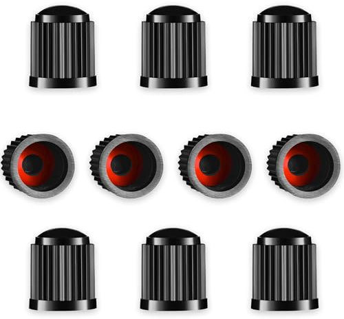 10 pcs dust cap, Tyre Valve Caps with O Seal Ring, Universal Stem Dust Covers for SUV, Cars, Bike, Motorcycles, Trucks, Heavy-Duty, Airtight Seal, Screw-On, Easy to Operation (Pack of 10)