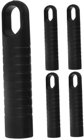 JEWEDECO 5pcs Mop Handle Grip Replacement End Cap Plastic Sleeve for Broom Telescopic Rod 25mm Diameter Sturdy Accessory