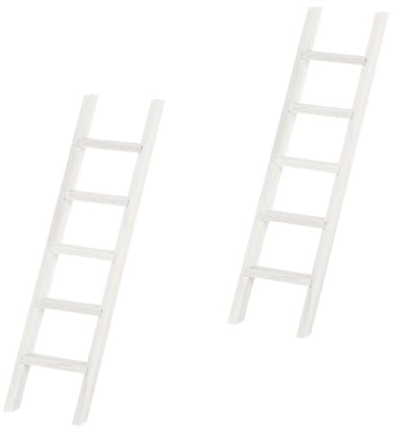 KOMBIUDA Échelle en Bois Miniature pour Décoration De Maison De Poupée 2 Pièces