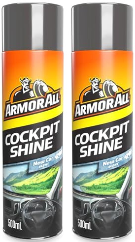 AXpower Inspirational Technology Empowering People Armor All Dashboard Cleaner 500ml – Interior Car Cleaning Spray for Vinyl, Plastic & Dash | New Car Scent | Pack of 2